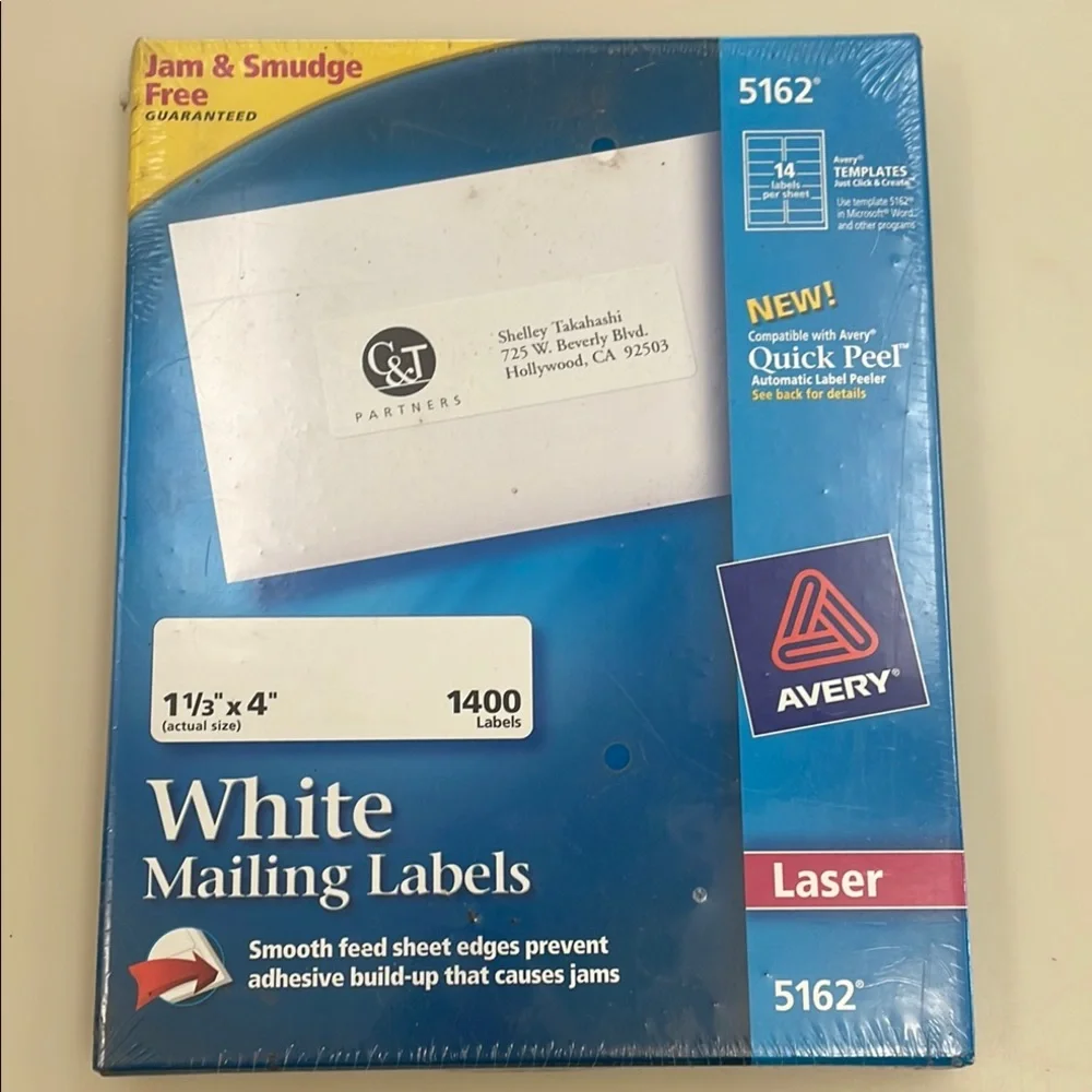 Avery White Mailing Labels
